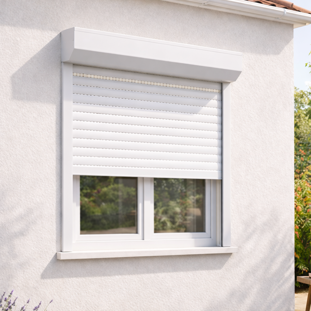 exemple pose rénovation volet roulant facade